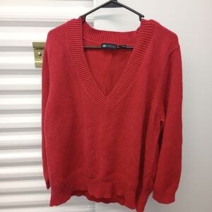 Womens 3X red sweater with sparkles